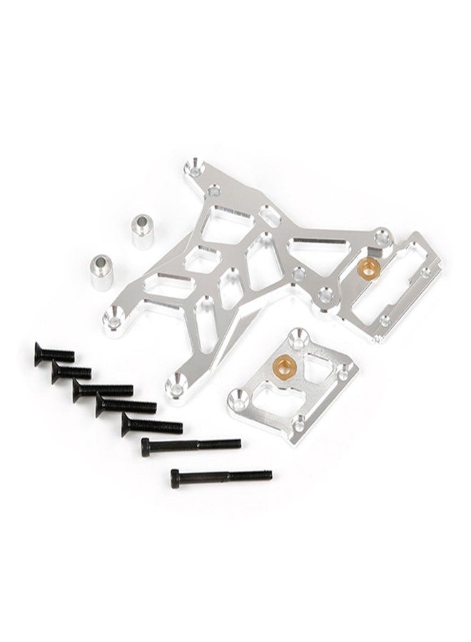 FLMLF طقم لوحة توصيل علوية خلفية سميكة من المعدن CNC لقطع غيار سيارات التحكم عن بعد HPI ROFUN KingMotor ROVAN Baja 5B 5T 5SC بمقياس 1/5 (فضي) - Image 5